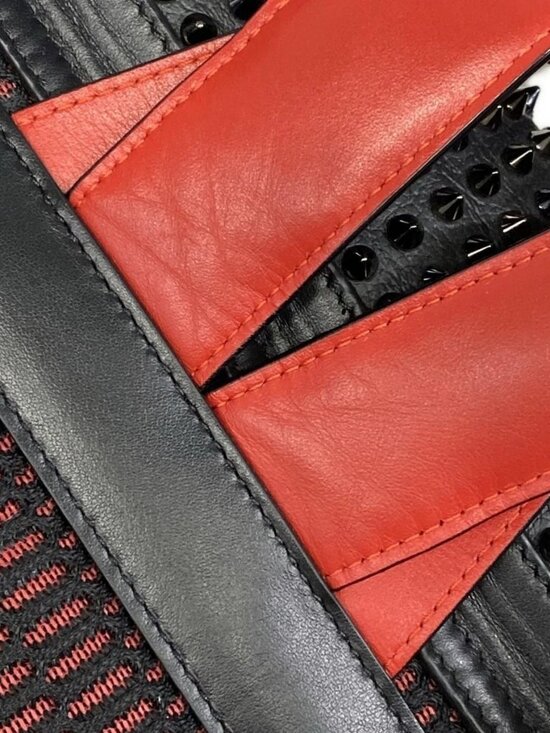 CHRISTIAN LOUBOUTIN Explorafunk Backpack Black Red Calf Leather Rubber Backpack main image 12